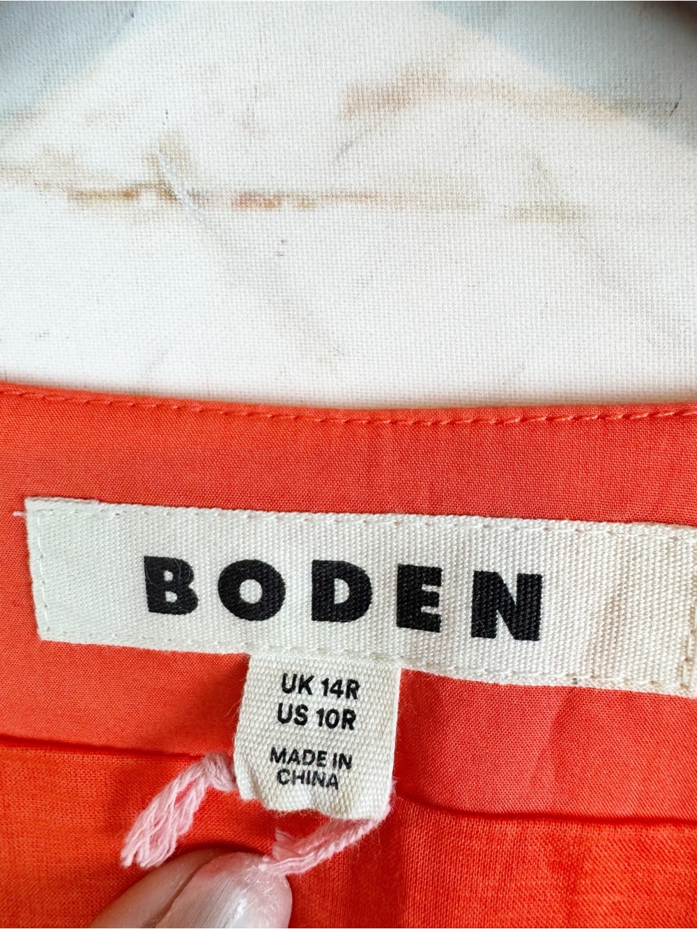 Boden | Orange V-Neck Tiered Dress, 10 - Picture 5 of 9